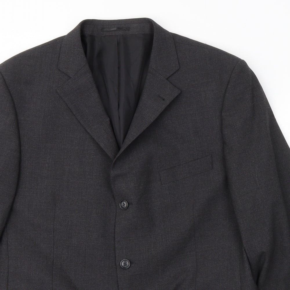 Armando Mens Grey  Wool Jacket Suit Jacket Size 44