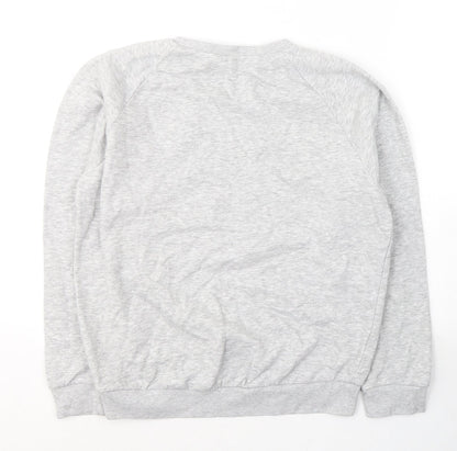 Red Herring Womens Grey  Cotton Pullover Sweatshirt Size 10  Pullover - Gangster Wrapper