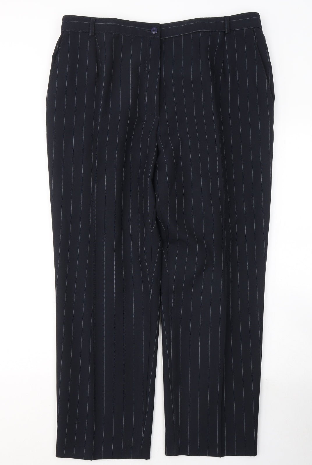Womens UK Size 18 Marks and Spencer Regular Fit  Blue Trousers