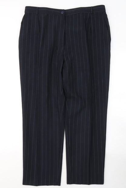 Womens UK Size 18 Marks and Spencer Regular Fit  Blue Trousers