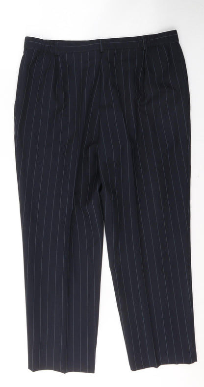 Womens UK Size 18 Marks and Spencer Regular Fit  Blue Trousers