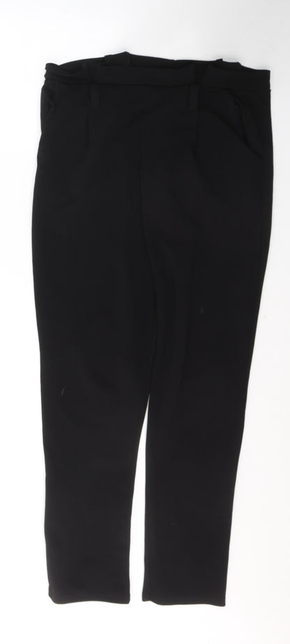 Womens UK Size 12 Selected Regular Fit  Black Trousers