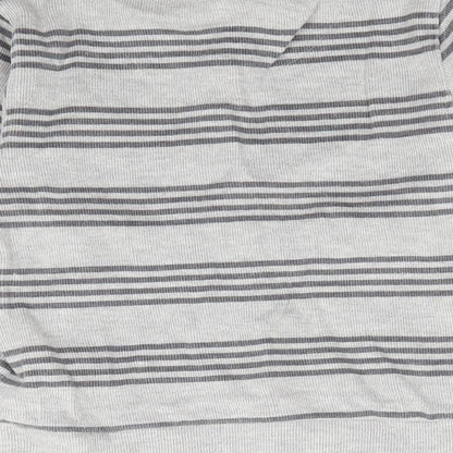 Dunnes Boys Grey Round Neck Striped Cotton Pullover Jumper Size 5 Years  Pullover