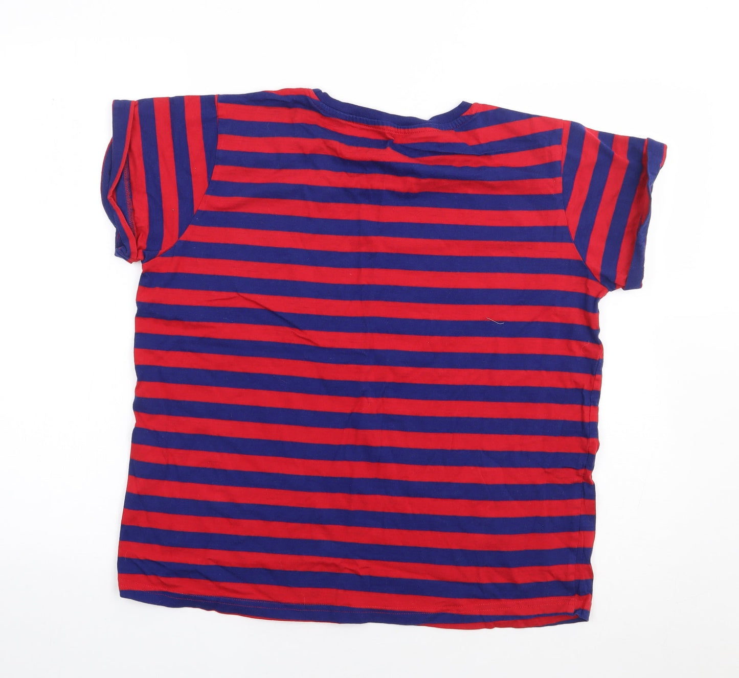 Character.Com Womens Multicoloured Striped 100% Cotton Jersey T-Shirt Size L Crew Neck - Dumbo