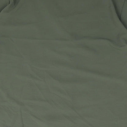 SheIn Womens Green  Polyester Jersey Button-Up Size XL V-Neck