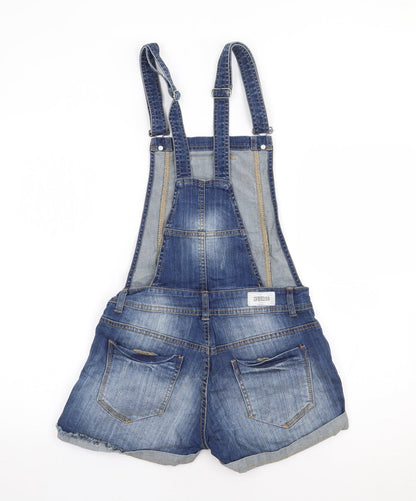 Be Inside Womens Blue  Cotton Dungaree One-Piece Size S L4 in
