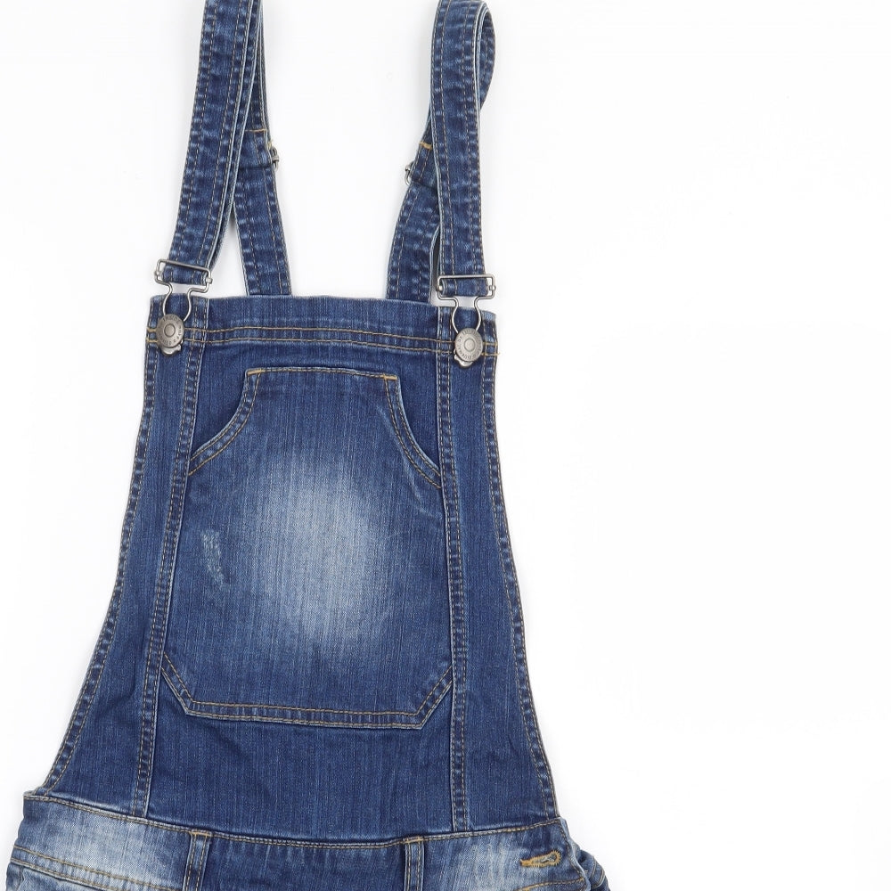 Be Inside Womens Blue  Cotton Dungaree One-Piece Size S L4 in