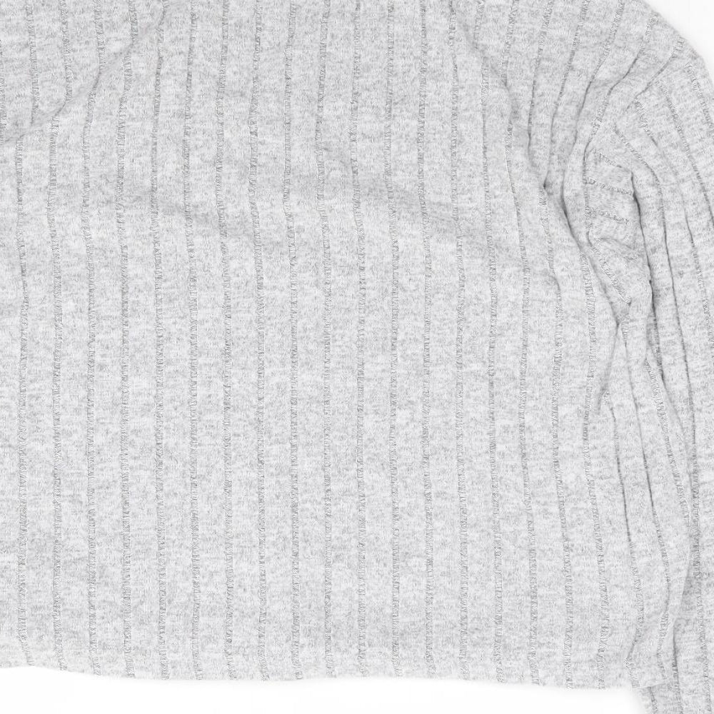 SheIn Womens Grey Roll Neck  Polyester Pullover Jumper Size S