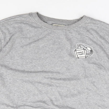 Womens UK Size S Pull & Bear Grey Pullover Sweatshirt