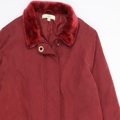 Classic Womens Red   Jacket Coat Size 16  Zip