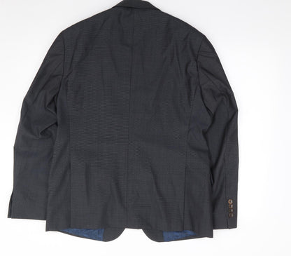 Jeo Ferrer Mens Grey  Wool Jacket Suit Jacket Size 42
