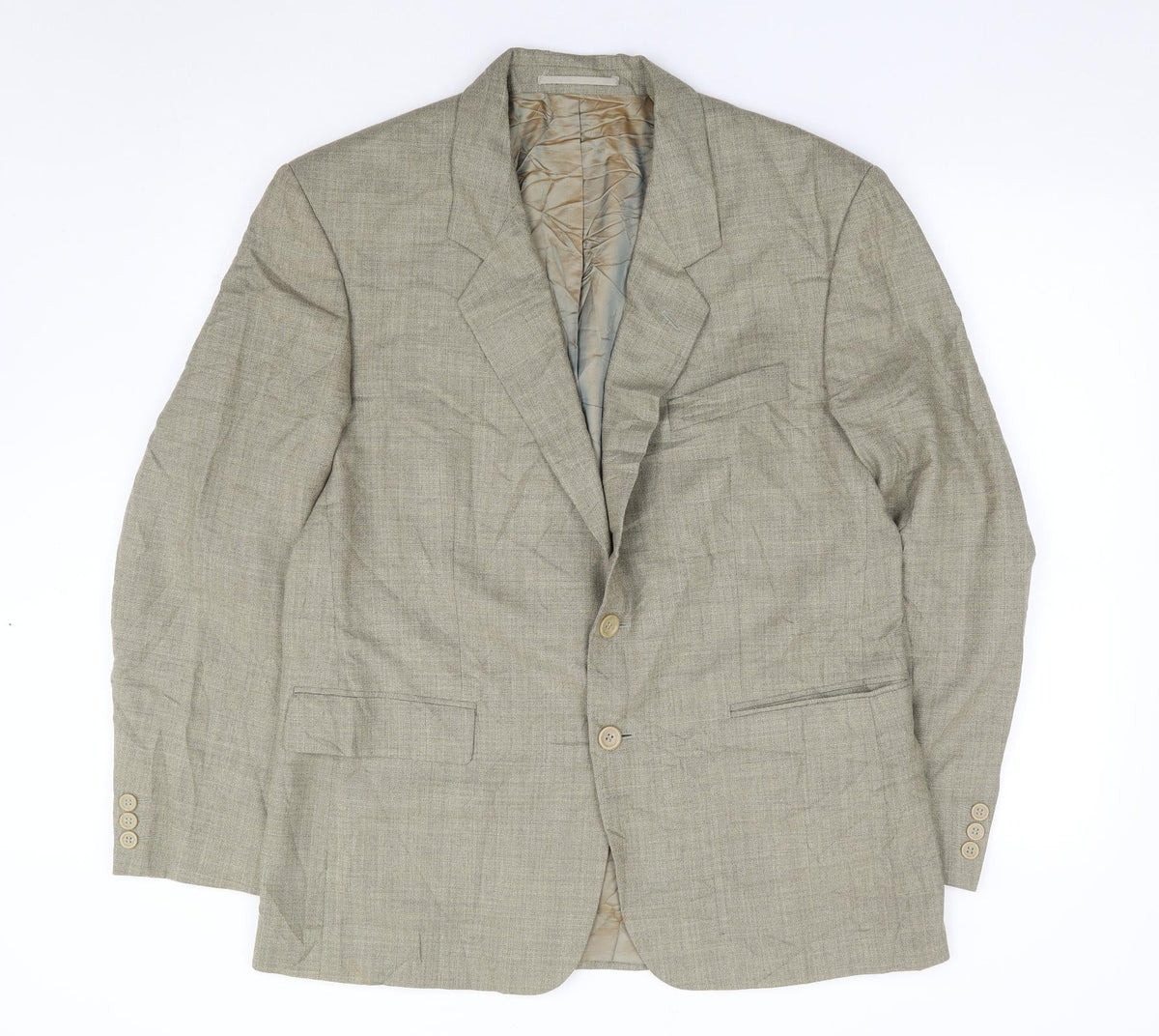 Varteks International Mens Green  Polyester Jacket Suit Jacket Size 40