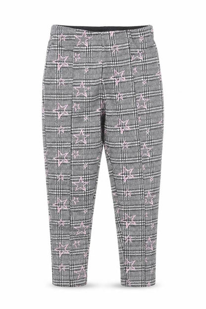 Matalan Girls Pink Houndstooth Polyester Carrot Trousers Size 9 Months  Regular