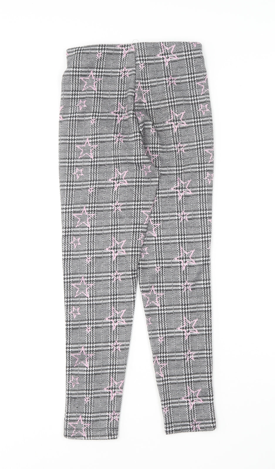 Matalan Girls Pink Houndstooth Polyester Carrot Trousers Size 9 Months  Regular