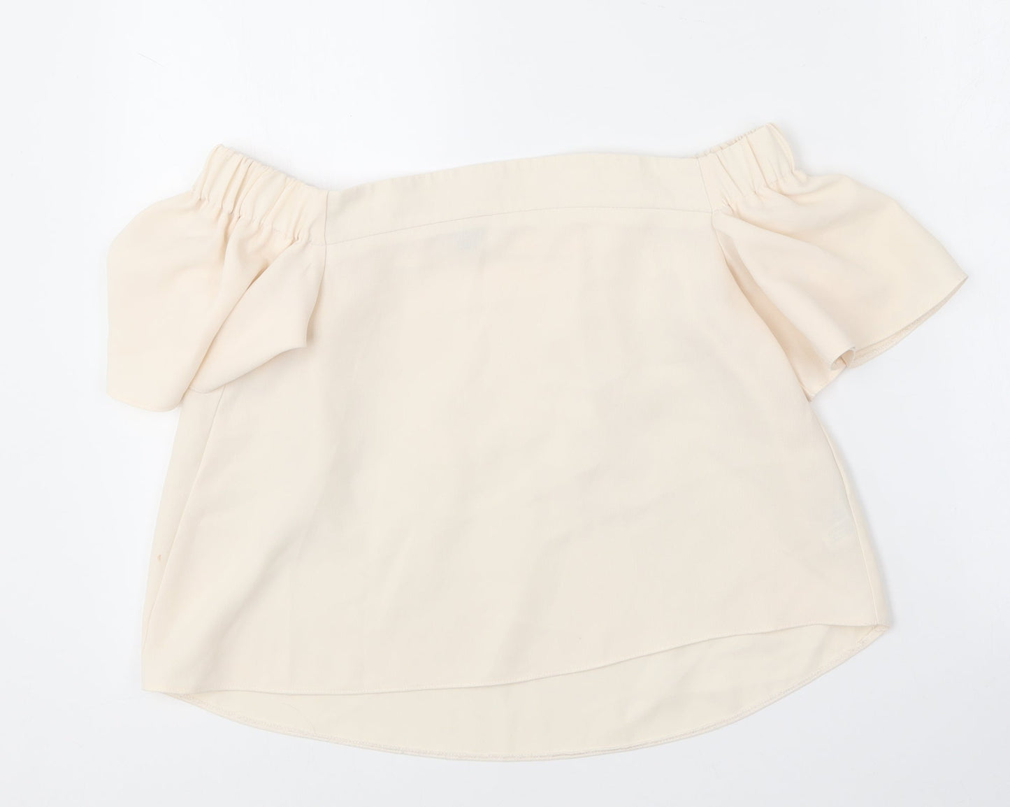 Womens UK Size 6 Topshop Ivory Basic Blouse