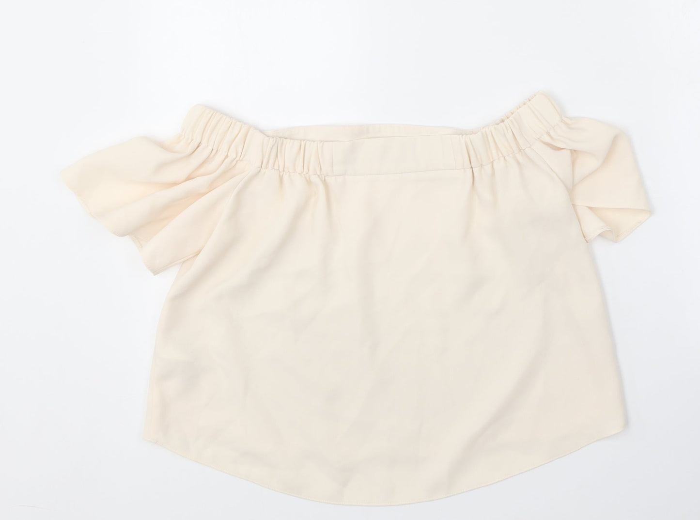 Womens UK Size 6 Topshop Ivory Basic Blouse