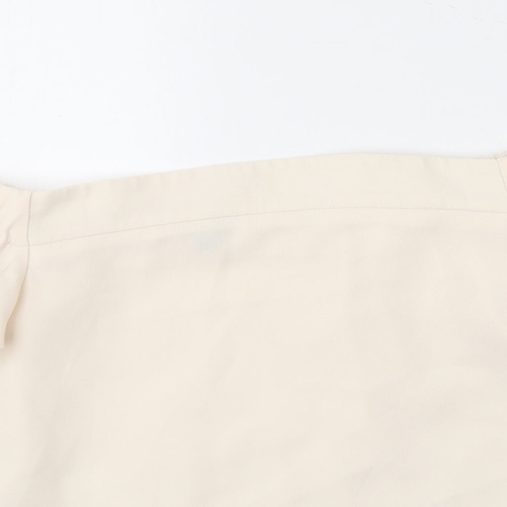 Womens UK Size 6 Topshop Ivory Basic Blouse