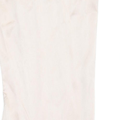 PRETTYLITTLETHING Womens Gold  Polyester Slip Dress  Size 4  Square Neck