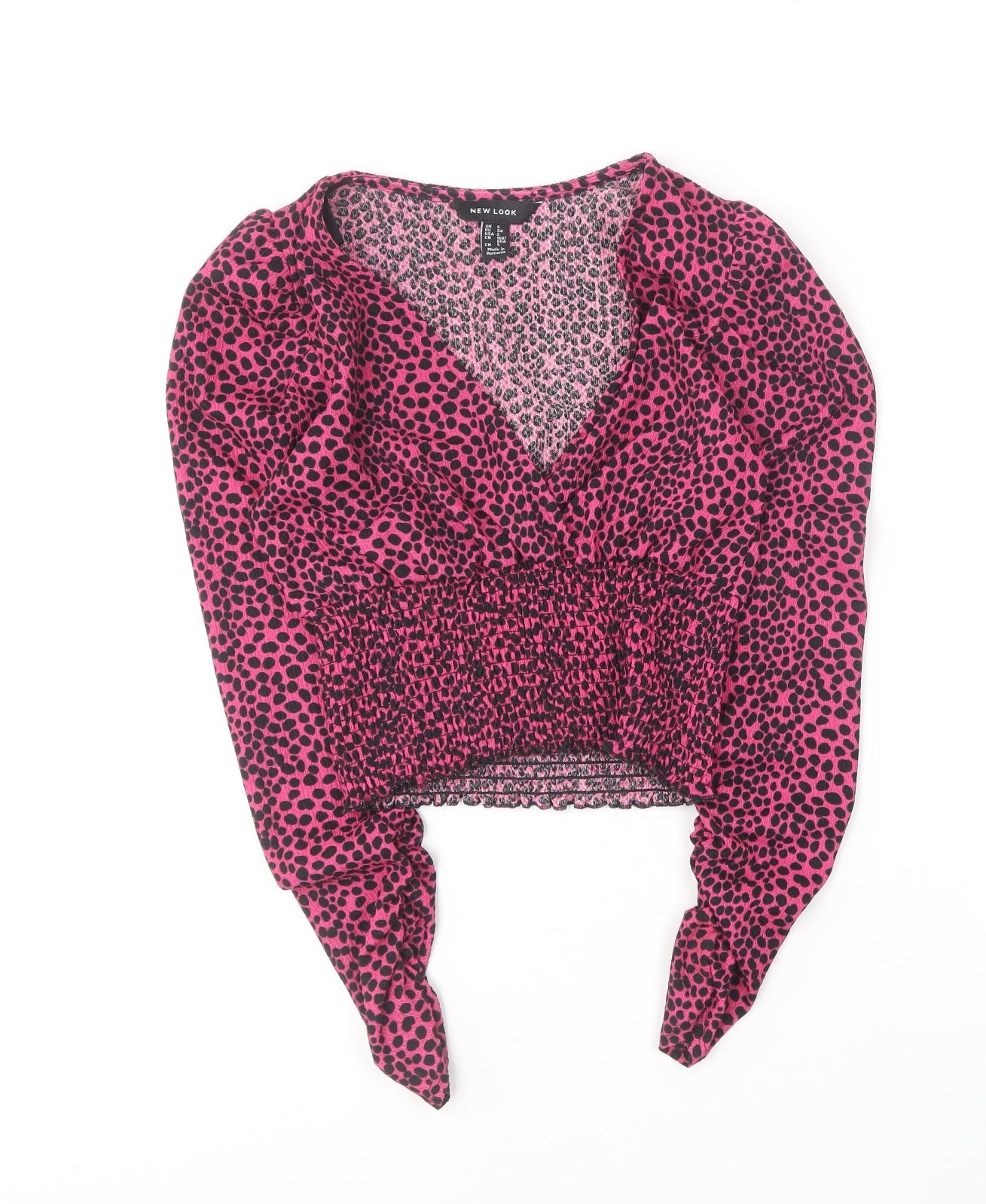 Womens UK Size 6 New Look Pink Basic Blouse