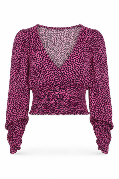 Womens UK Size 6 New Look Pink Basic Blouse