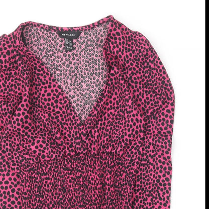 Womens UK Size 6 New Look Pink Basic Blouse
