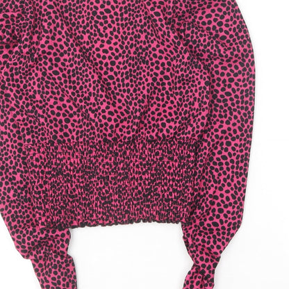 Womens UK Size 6 New Look Pink Basic Blouse