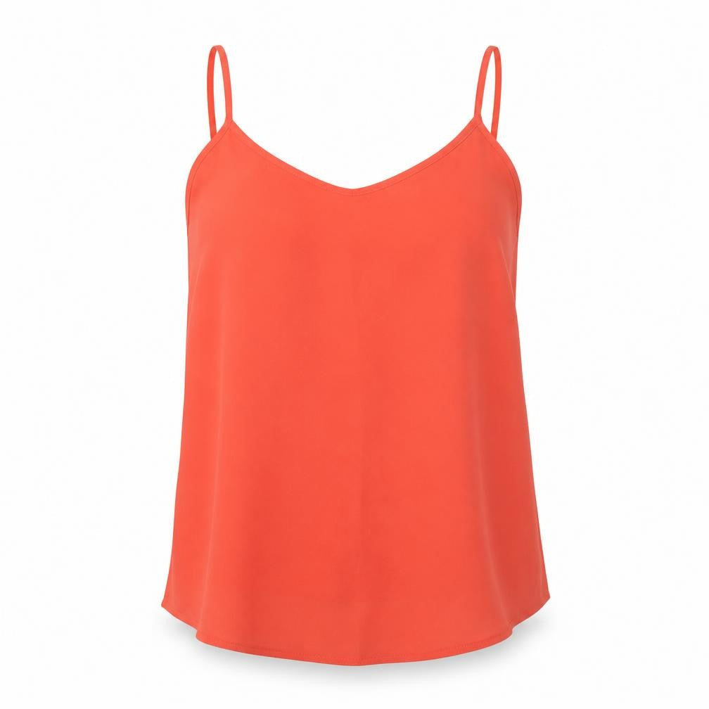 Womens UK Size 8 Exhibit Red Camisole T-Shirt