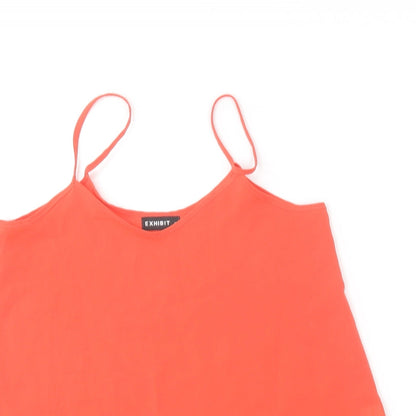 Womens UK Size 8 Exhibit Red Camisole T-Shirt
