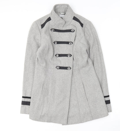 Red Herring Womens Grey   Overcoat Coat Size 10