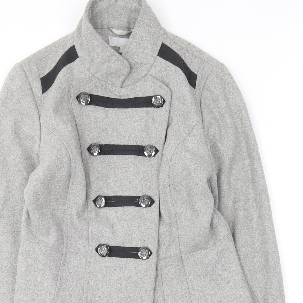 Red Herring Womens Grey   Overcoat Coat Size 10