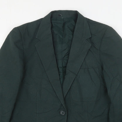John Lewis Womens Green  Polyester Jacket Suit Jacket Size 12