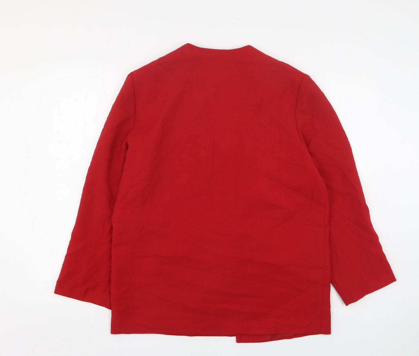 Lerose Womens Red  Wool Jacket Blazer Size 12