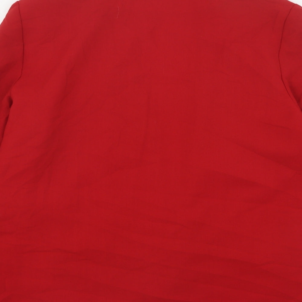 Lerose Womens Red  Wool Jacket Blazer Size 12