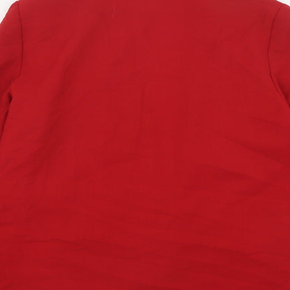 Lerose Womens Red  Wool Jacket Blazer Size 12