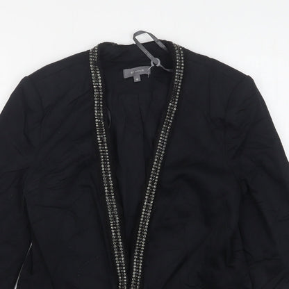 Et Vous Womens Black  Cotton Jacket Blazer Size 10