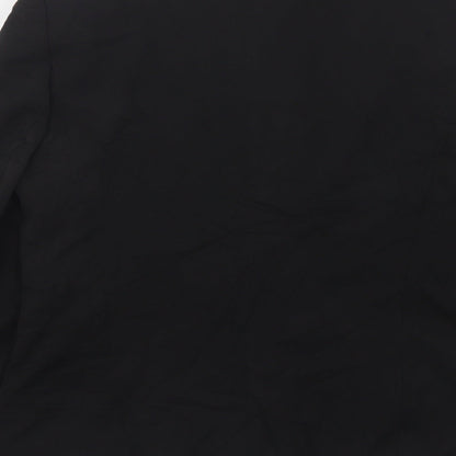 Select Womens Black  Polyester Jacket Suit Jacket Size 12