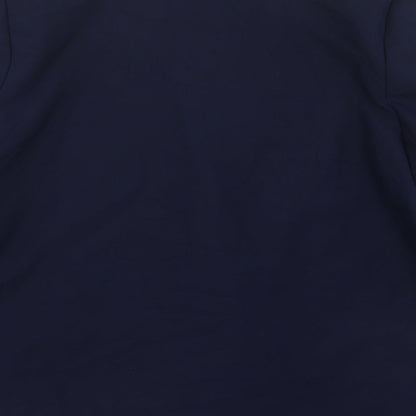 Preworn Womens Blue  Polyester Jacket Suit Jacket Size 18