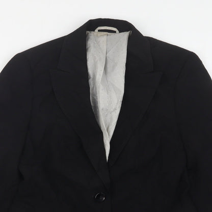 F&F Womens Black  Polyester Jacket Suit Jacket Size 10