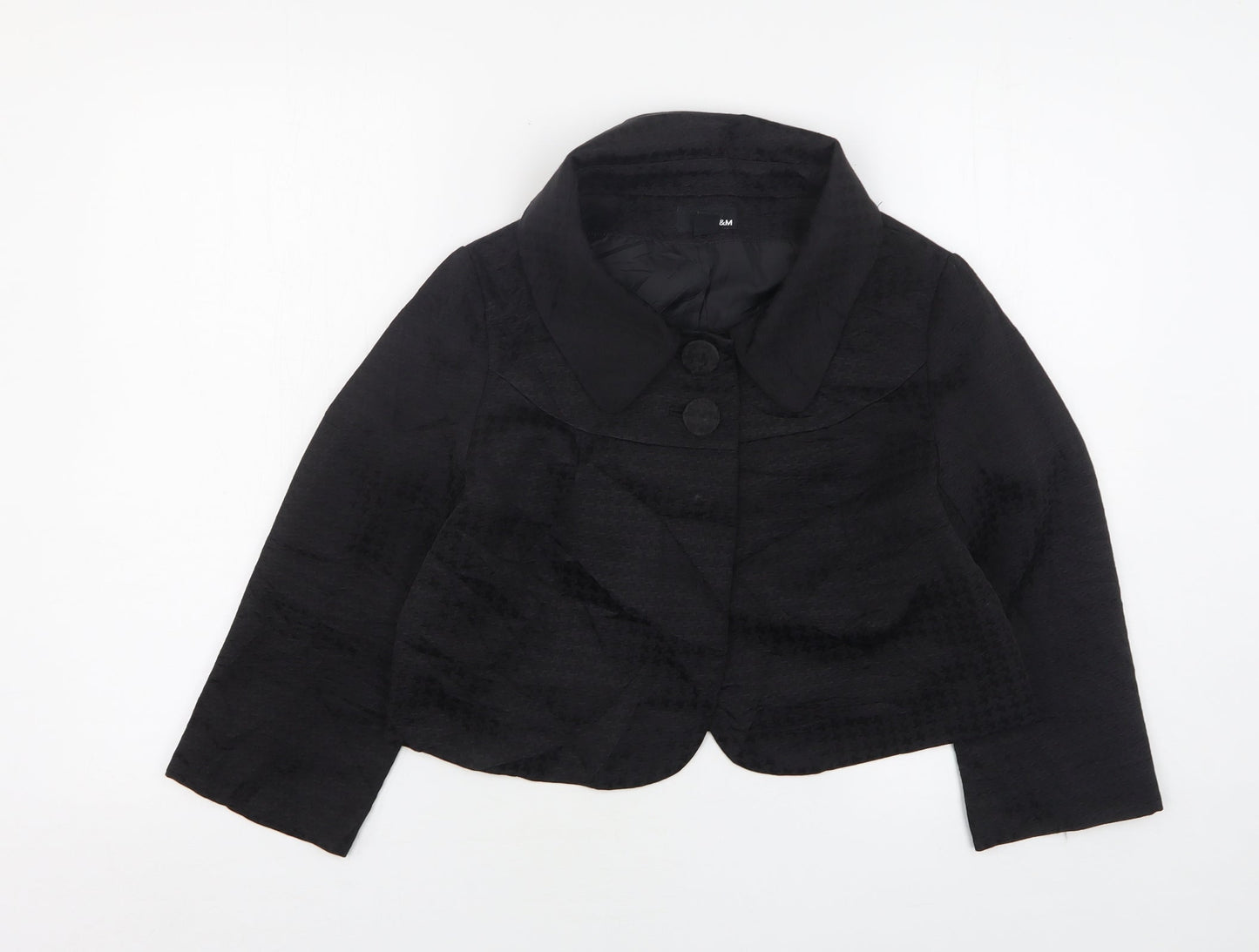 Womens UK Size 8 H&M Black Jacket