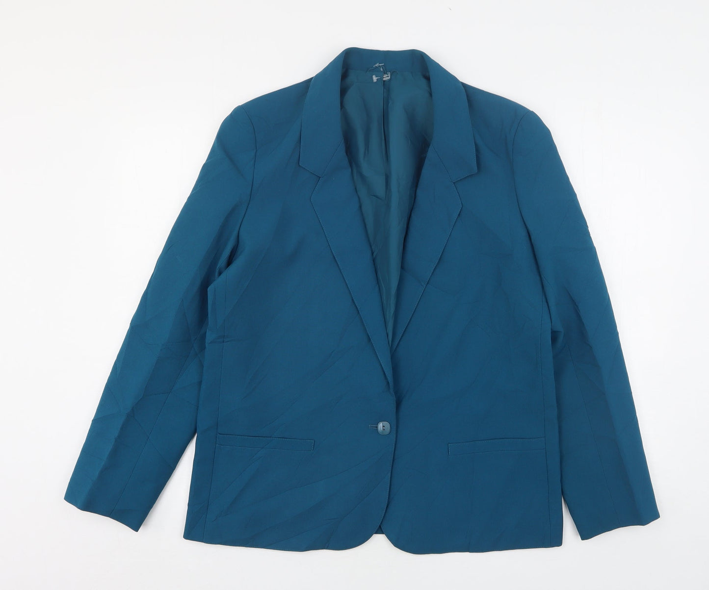 StMichael  Womens Green  Polyester Jacket Suit Jacket Size 12