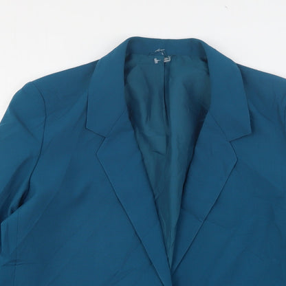 StMichael  Womens Green  Polyester Jacket Suit Jacket Size 12