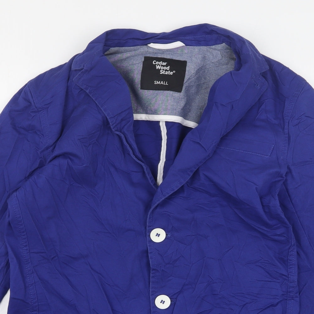 Mens UK Size S Cedar Wood State Regular Blue Suit Jacket