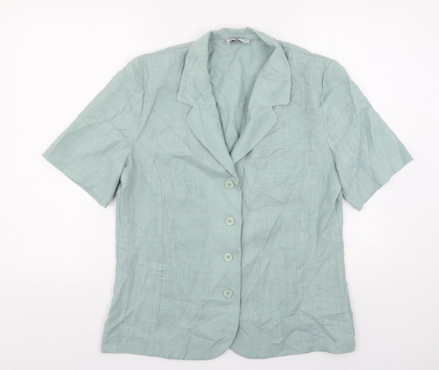 Womens UK Size 14 Paul Separates Green Basic Button-Up
