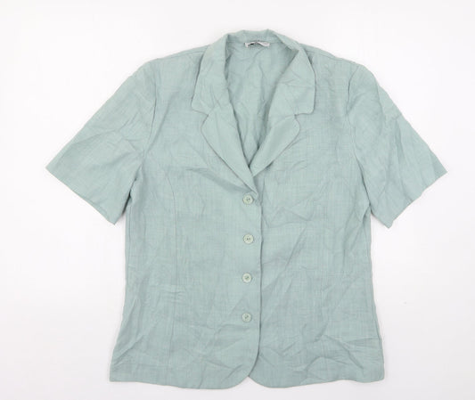 Womens UK Size 14 Paul Separates Green Basic Button-Up