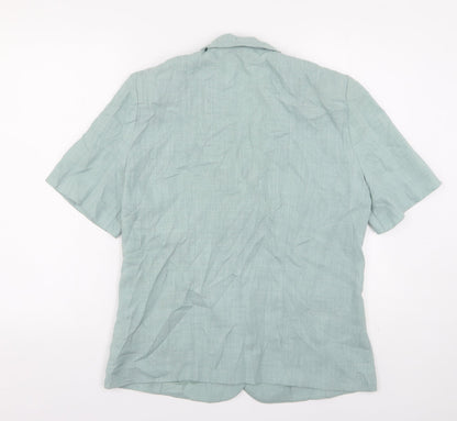 Womens UK Size 14 Paul Separates Green Basic Button-Up
