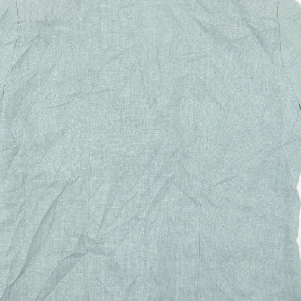 Womens UK Size 14 Paul Separates Green Basic Button-Up