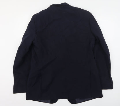Mens UK Size 46 CandA Regular Blue Suit Jacket