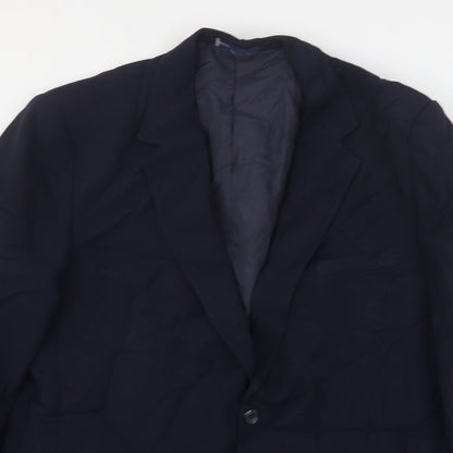 Mens UK Size 46 CandA Regular Blue Suit Jacket