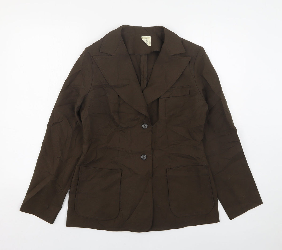 Spinney Womens Brown  Polyester Jacket Suit Jacket Size 16