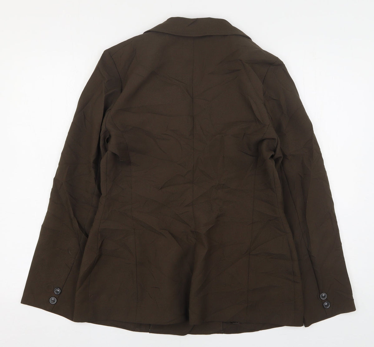 Spinney Womens Brown  Polyester Jacket Suit Jacket Size 16